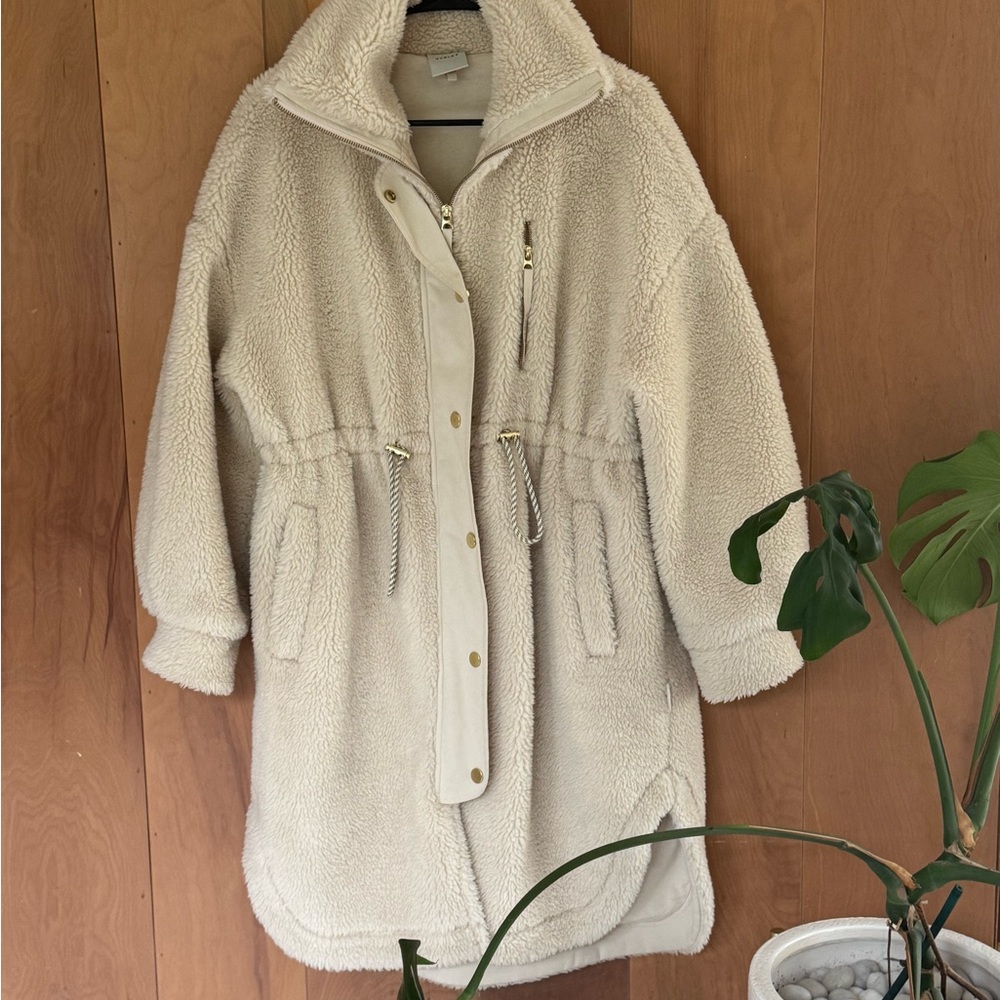 Varley Cream Teddy Jacket